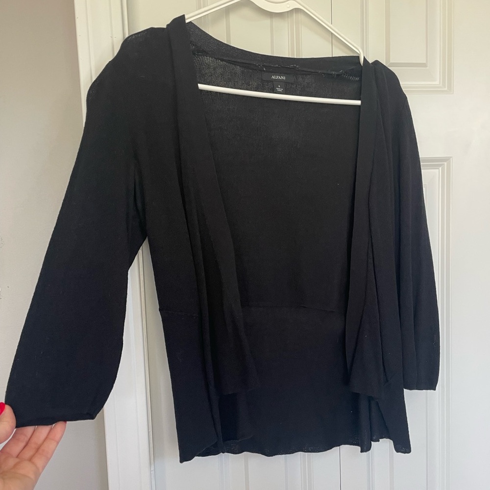 Black knit cardigan